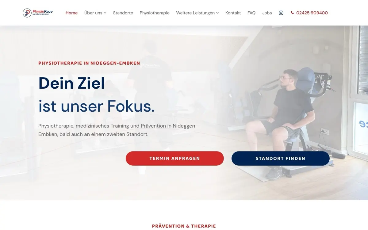 Startseite PhysioPace